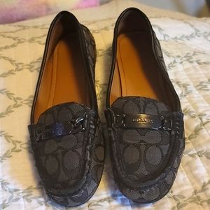 Coach black shoes loafers
